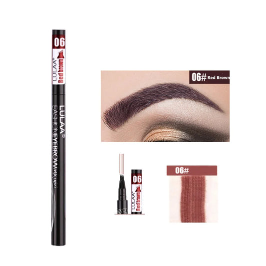 4 Fork Makeup Eyebrow Pen Waterproof 4D Brown Eyebrow Tint Tattoo Cosmetic Long Lasting Natural Make up Eye Brow Pencil