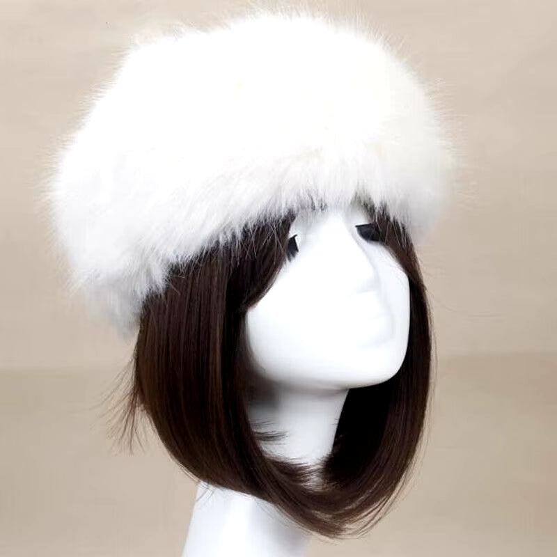 Winter Thick Furry Hairband Fluffy Russian Faux Fur Women Girl Fur Headband Hat Winter Outdoor Earwarmer Ski Hats Hot